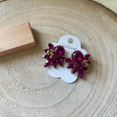 Boucles d oreilles violettes