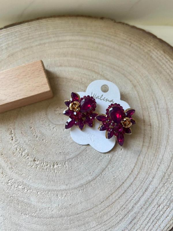 Boucles d oreilles violettes