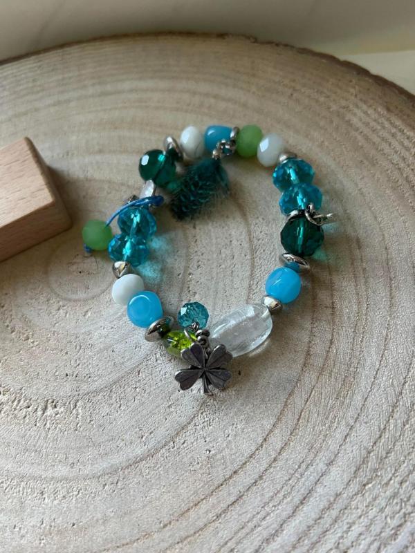 Bracelet perles trefle